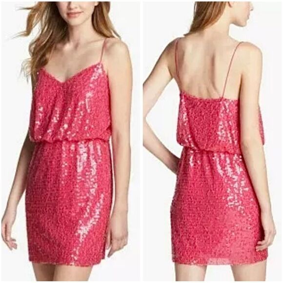 Aidan Mattox Dresses & Skirts - Aidan Mattox Pink Sequin Mini Dress NWT Size 0